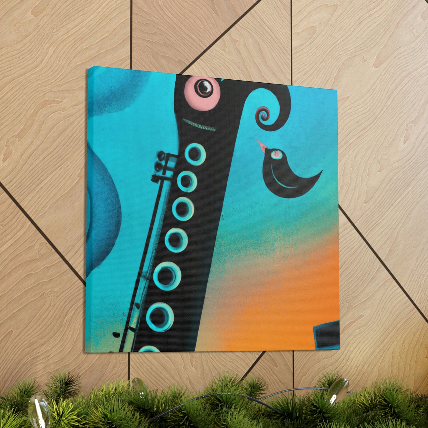 "Clarinet's Reflection Dance" - Canvas