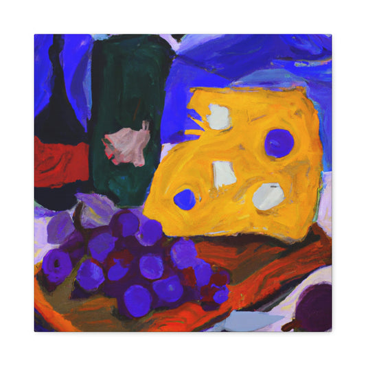 Cheese and Grapes Askew - Canvas