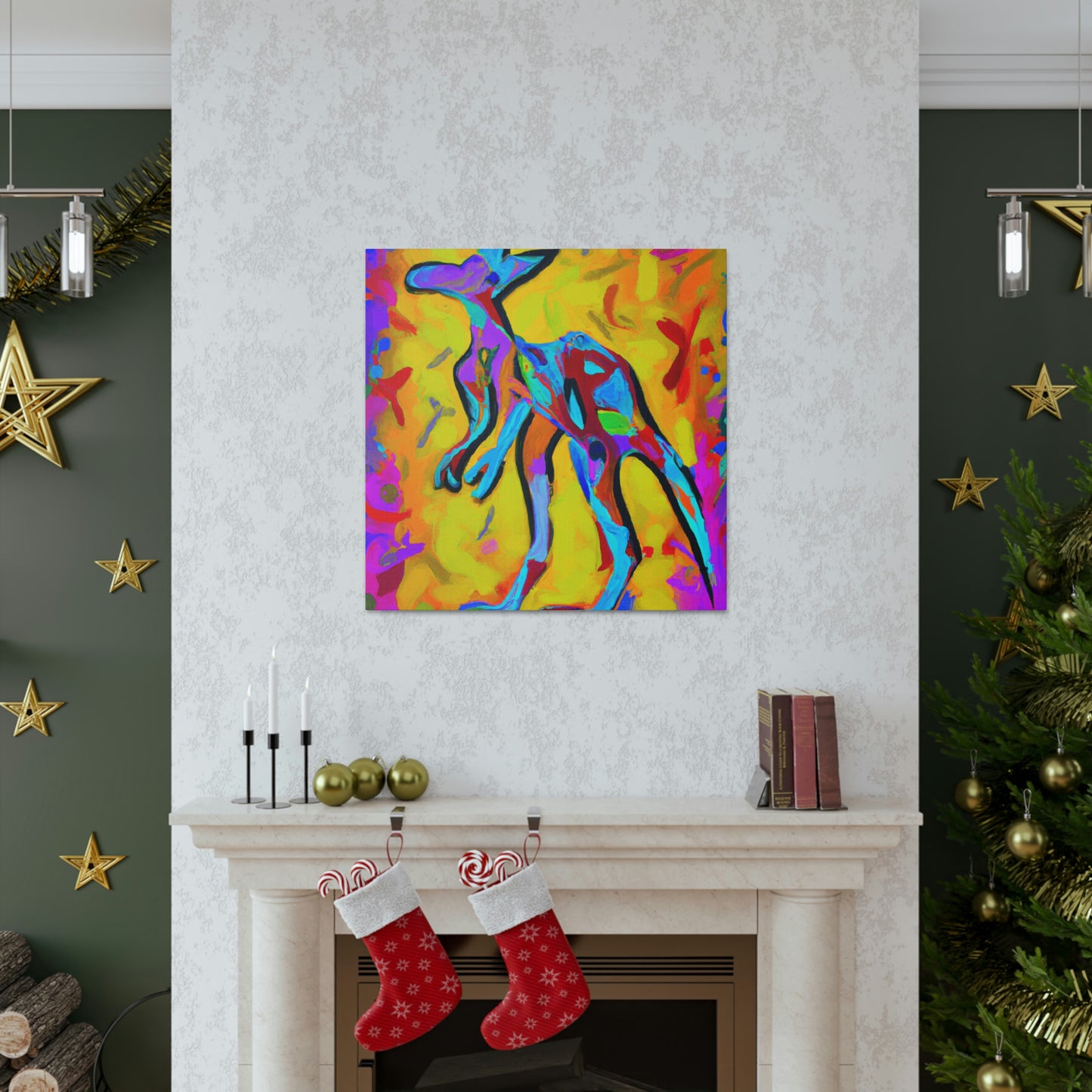 Kangaroo's Expressionist Dance - Canvas