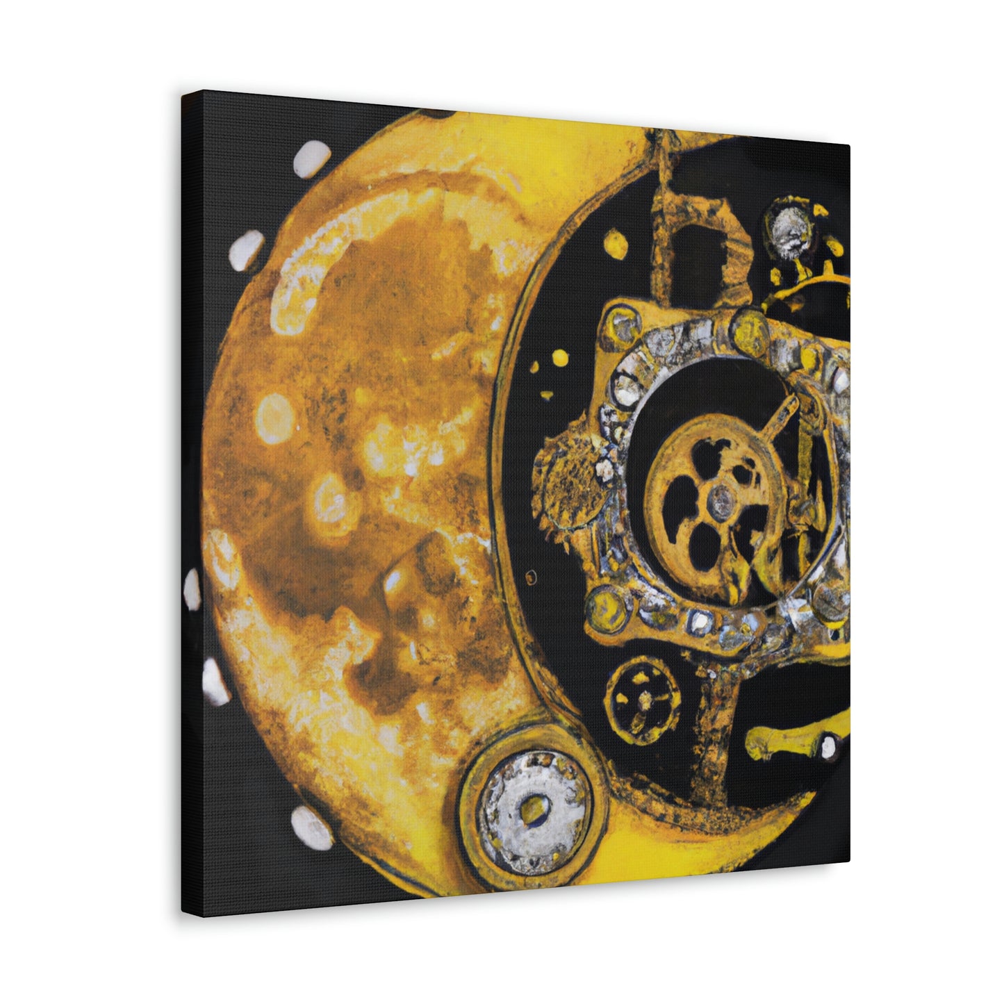 "Moonlit Clockwork Dreamscape" - Canvas