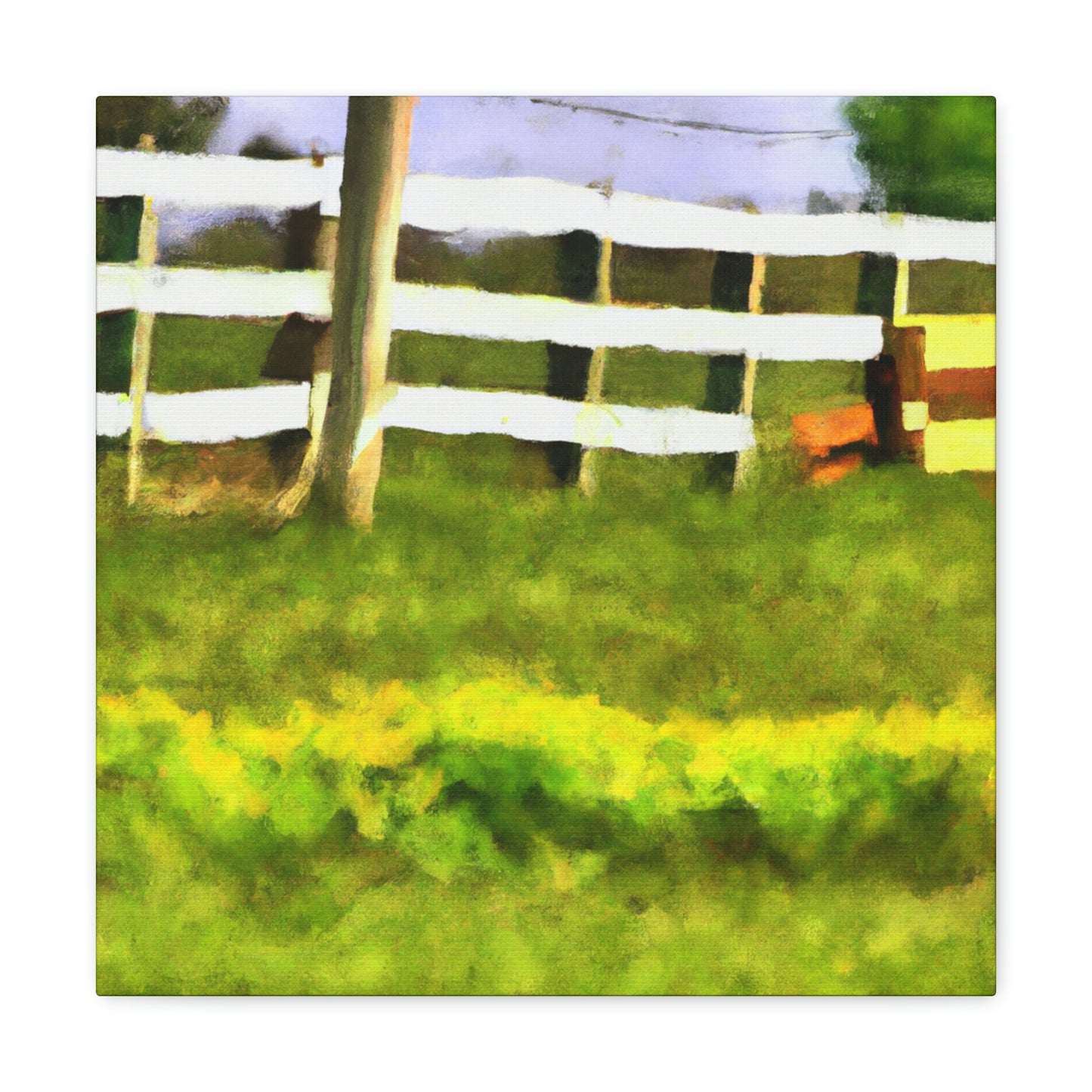 "Barnyard Fence Harmony" - Canvas