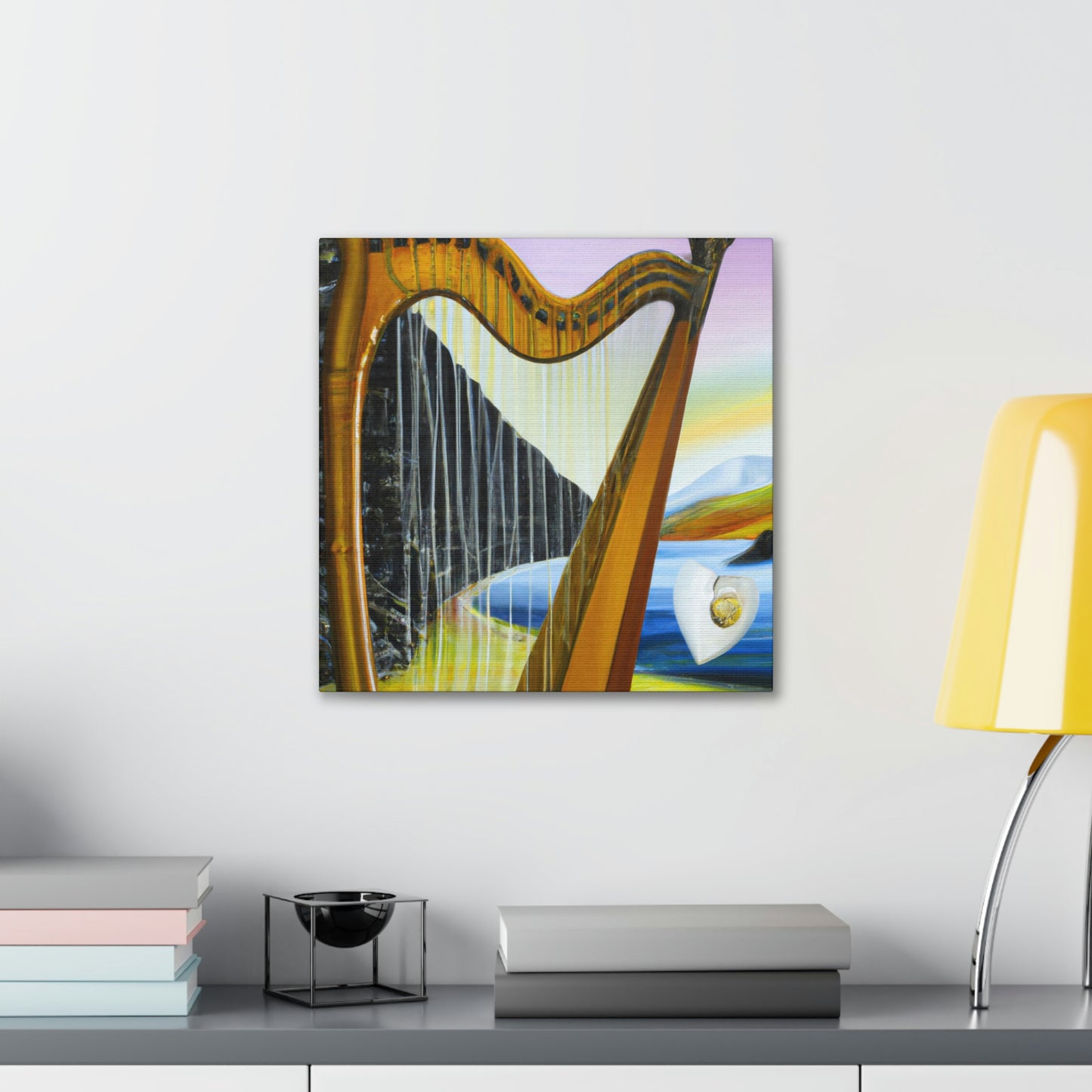 "Harp and Dreamscapes" - Canvas