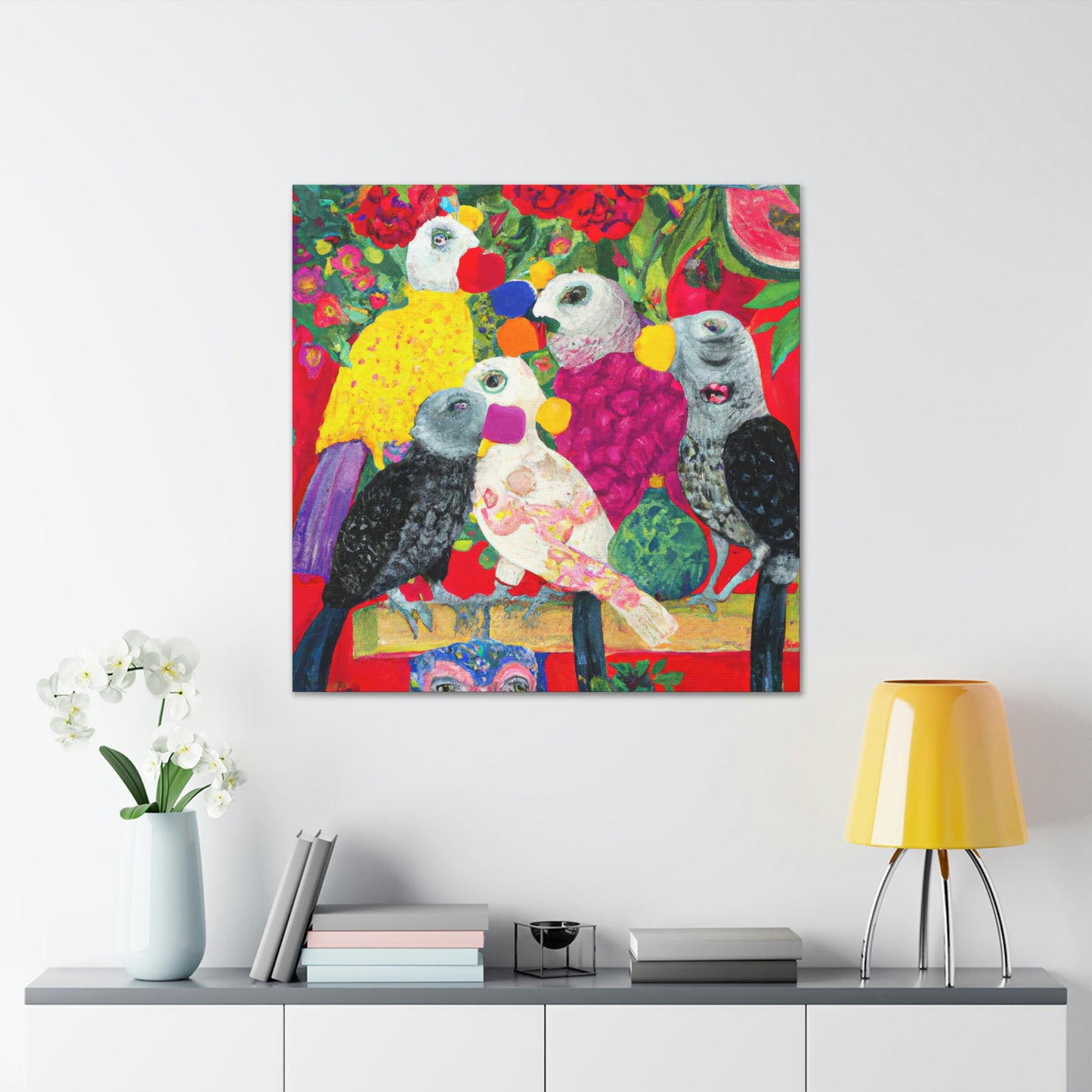 African Greys Adored - Canvas