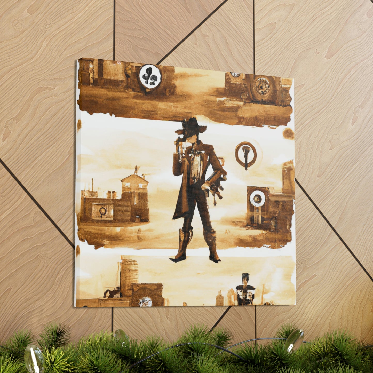 "Steam Town Wild West" - Canvas