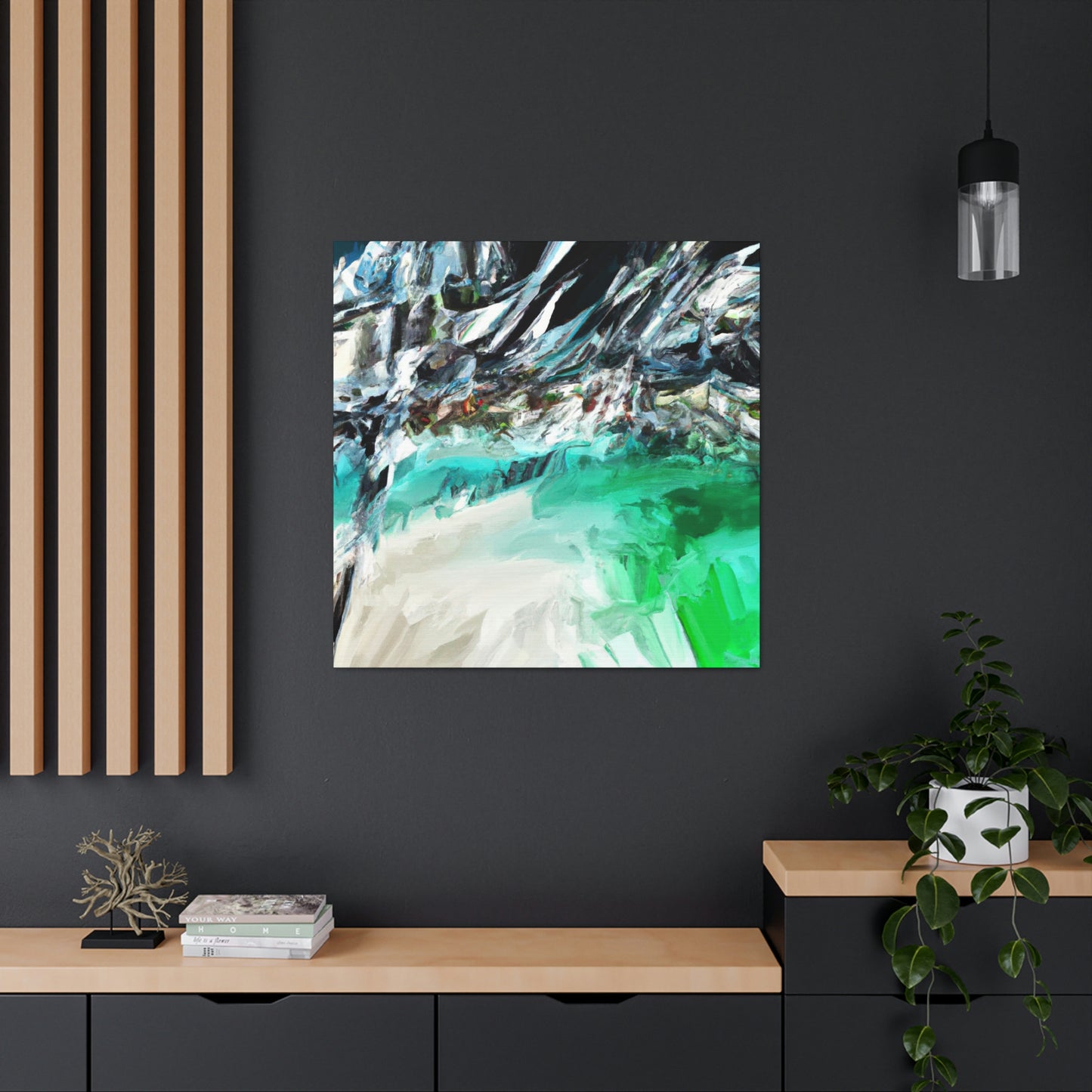 "Seascape Beach Painting" - Canvas