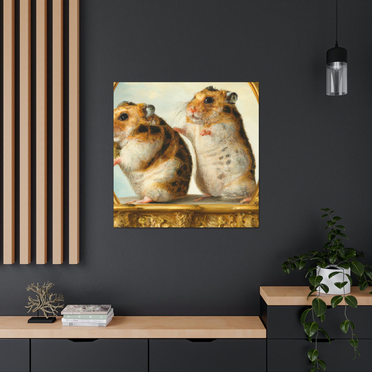 "Hamsters in Baroque". - Canvas