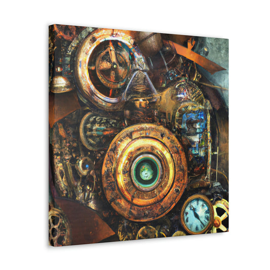 "Clockwork Obsidian Dream" - Canvas