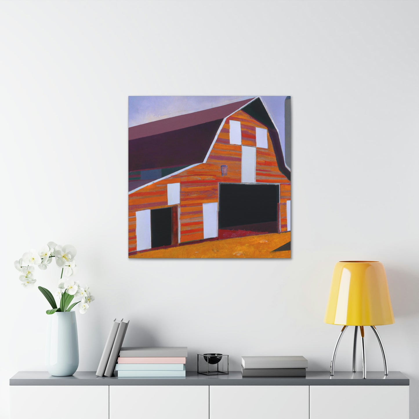 "Deco Barn Sunrise" - Canvas