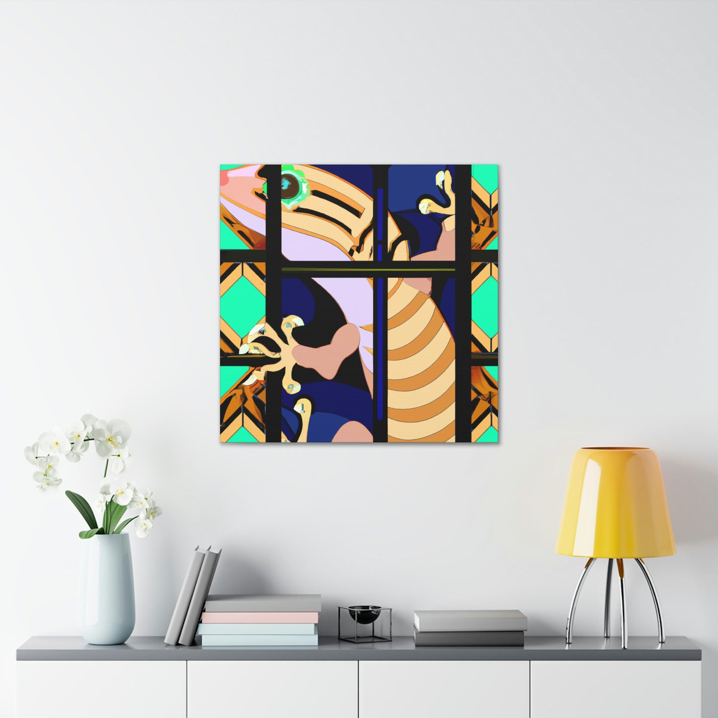 "Reptiles in Art Deco" - Canvas