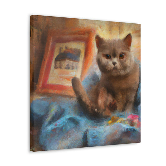 Feline Devotion Surreal - Canvas