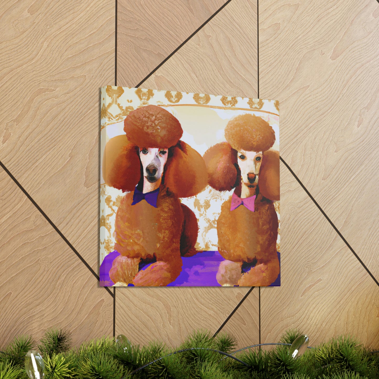 "Poodle in Art Deco" - Canvas