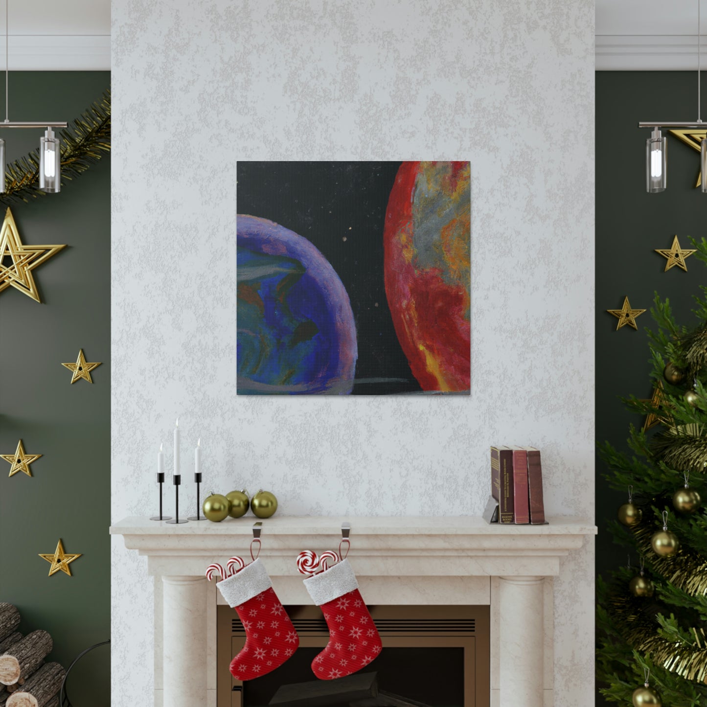 Earth's Cosmic Colors - Canvas