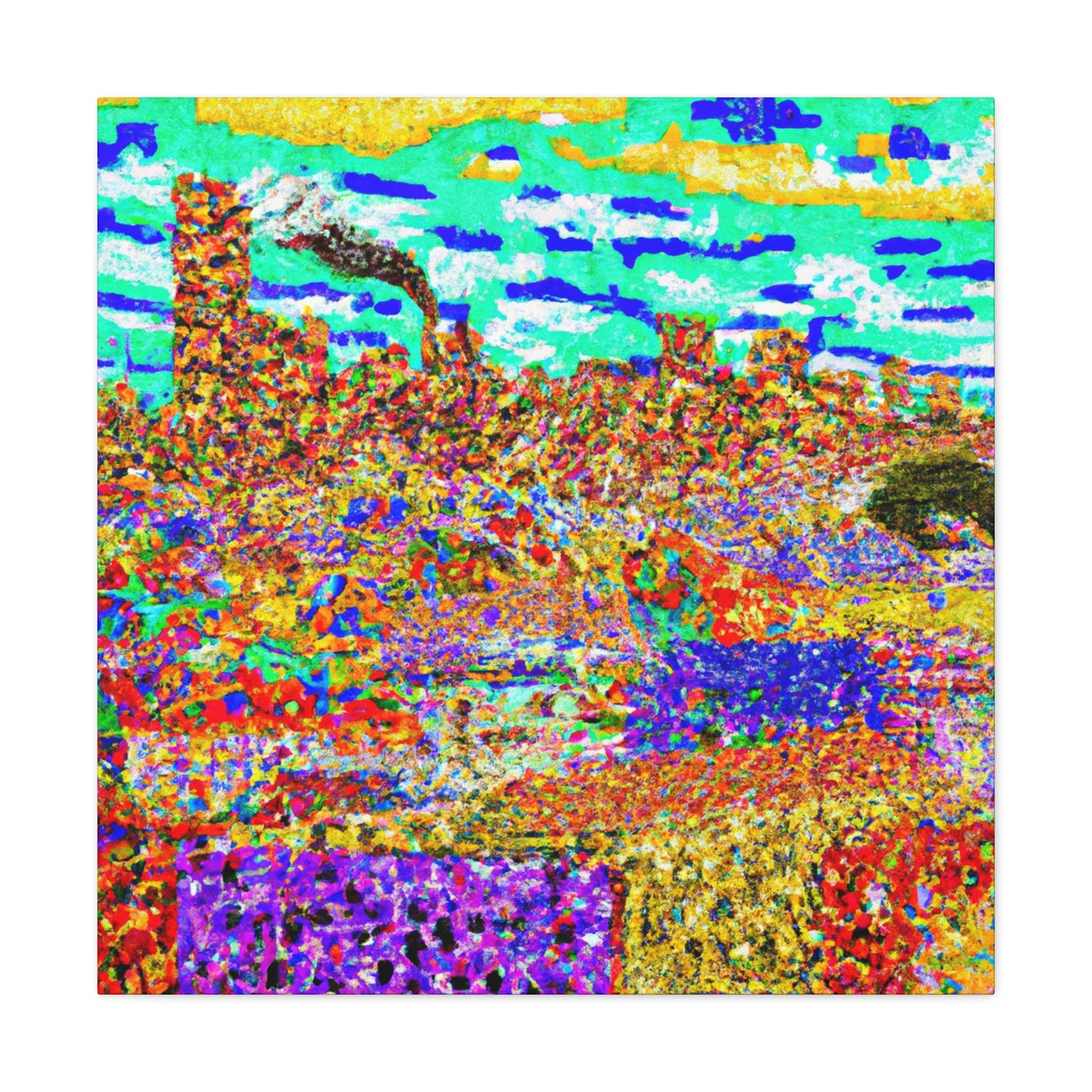 Victorian Pointillism Splendor - Canvas