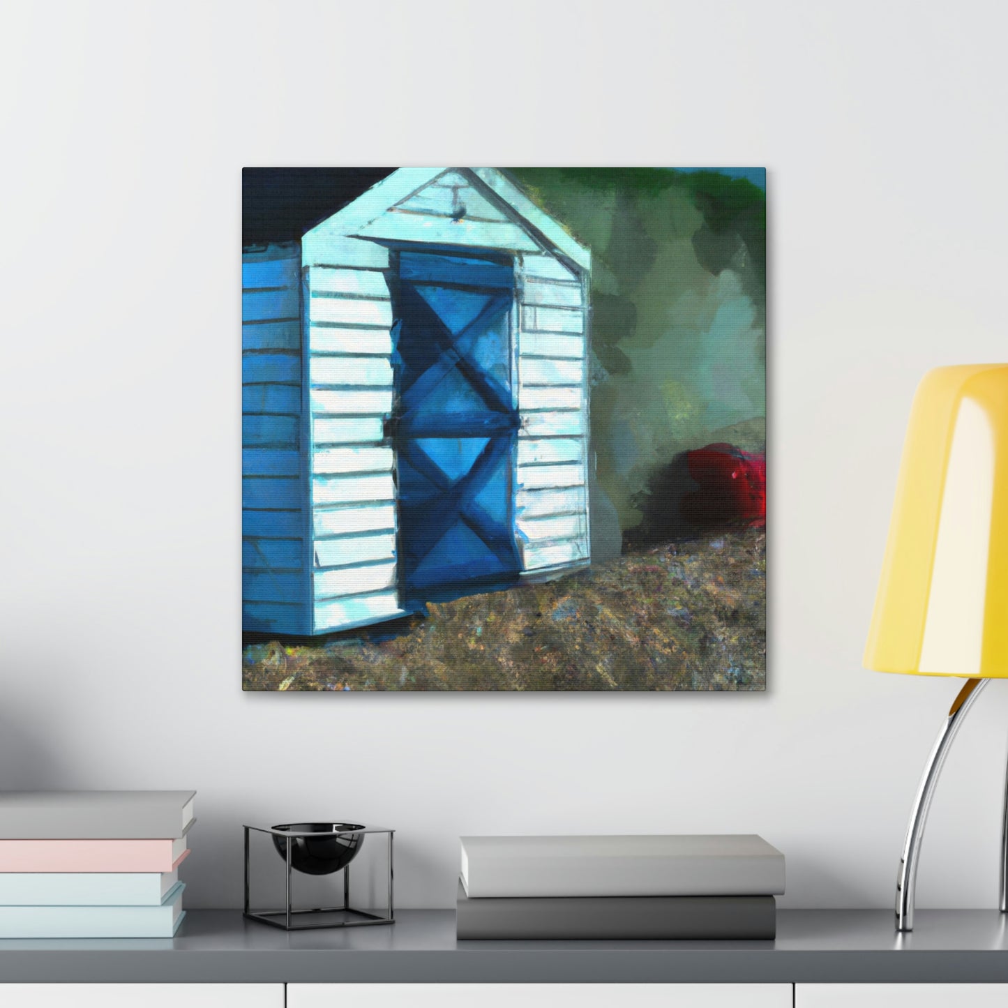 "Beach Hut at Sunrise" - Canvas