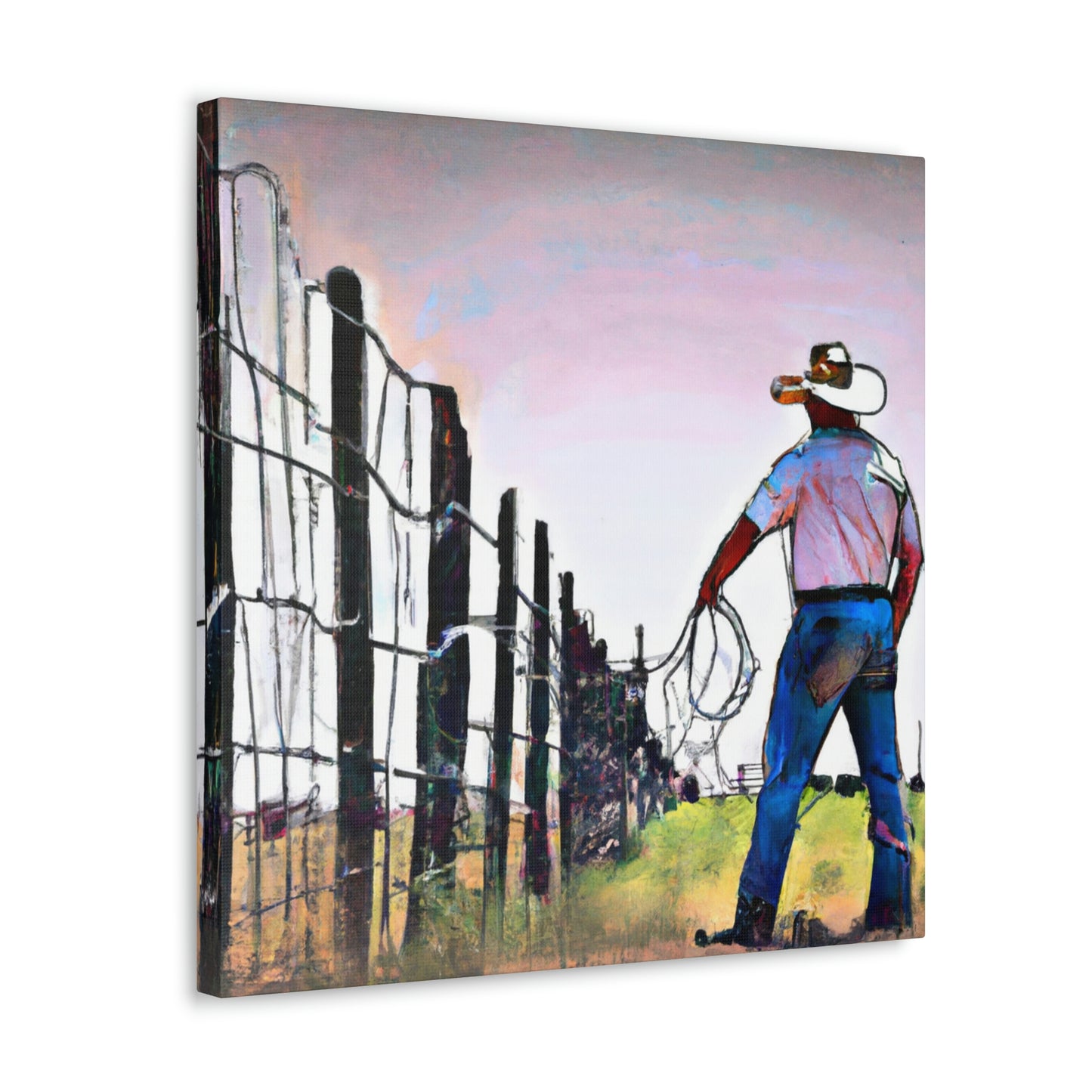 Barbed Wire Reflection - Canvas