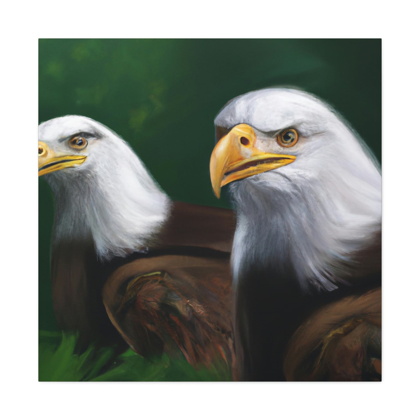 Bald Eagles in Flight - Canvas