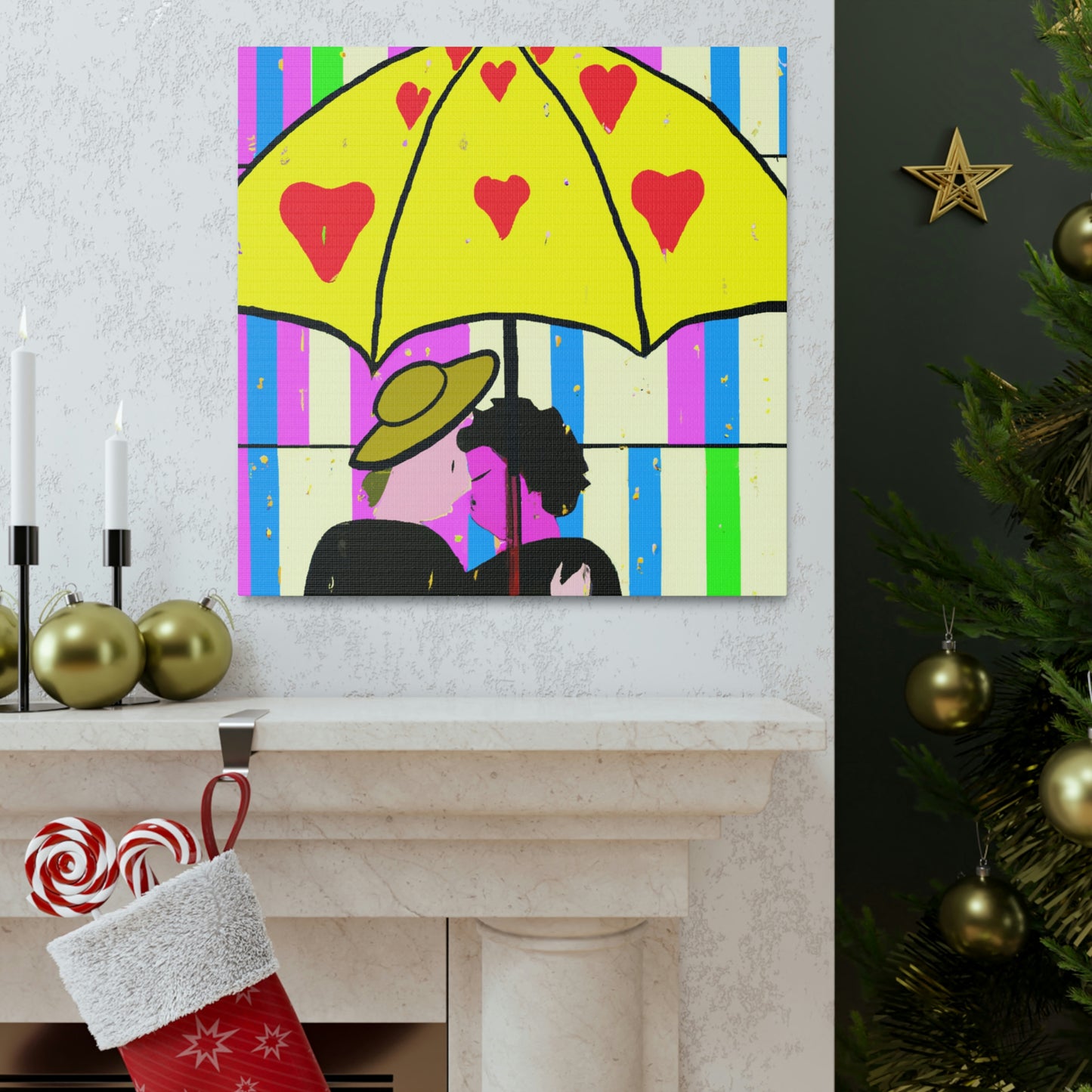 "Love in the Rain" - Canvas