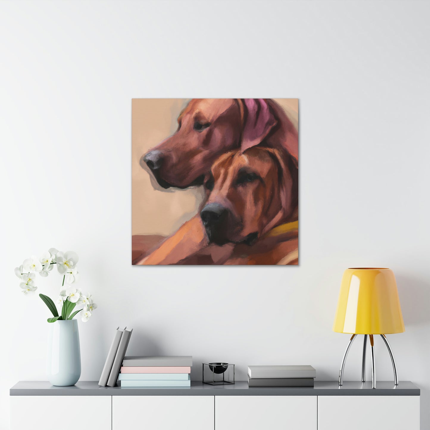 "Radiant Ridgeback Reflection" - Canvas