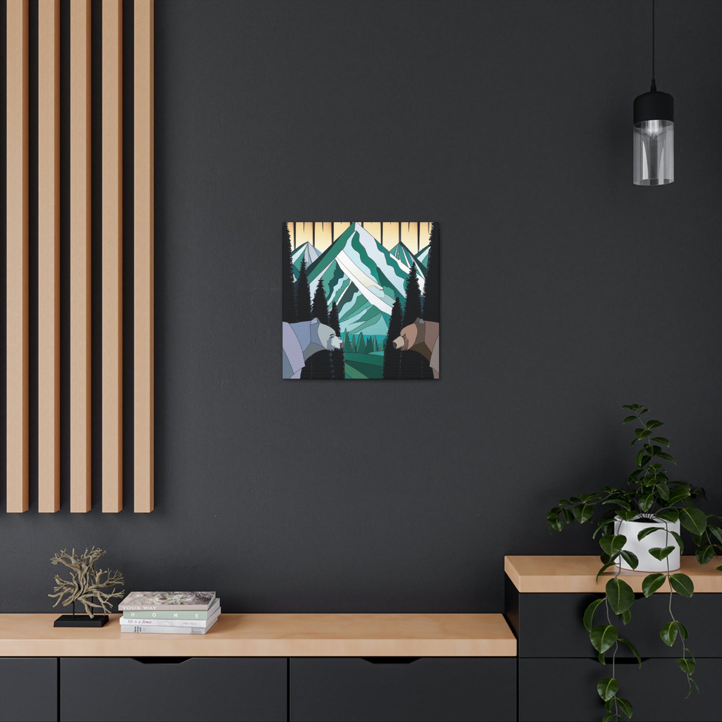 "Bold Bear in Deco" - Canvas