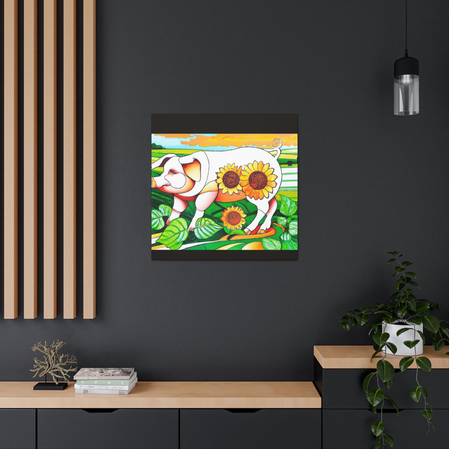 Pig inPastelHues - Canvas