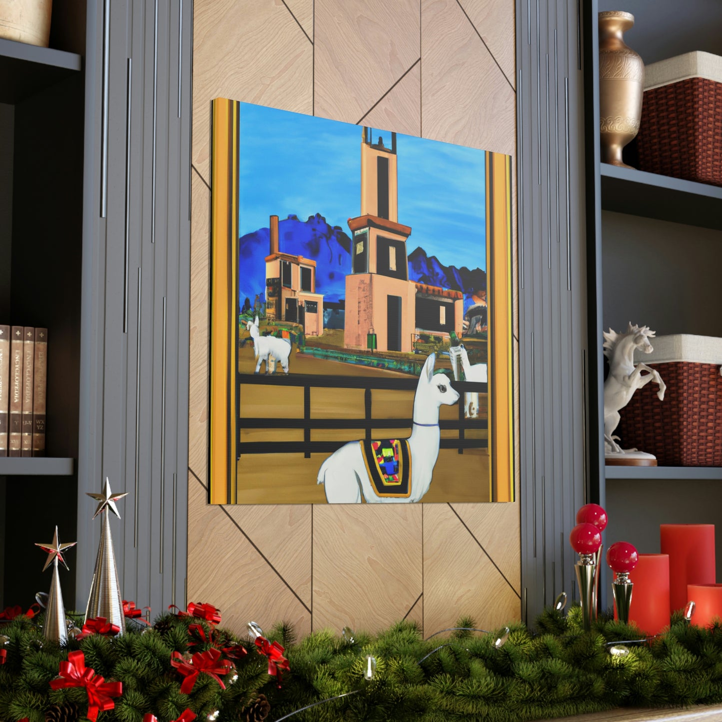 Llama Art Deco Glam - Canvas