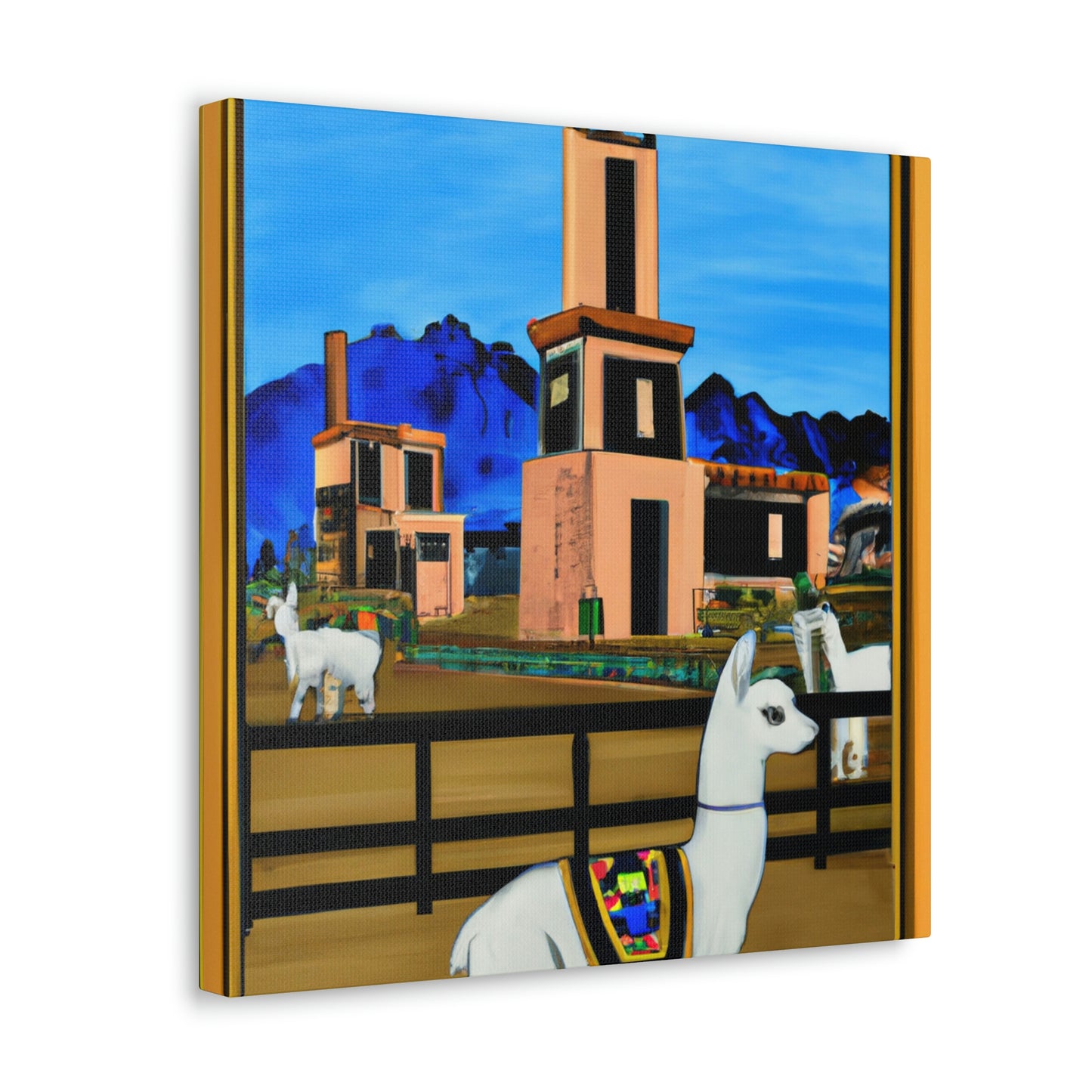 Llama Art Deco Glam - Canvas