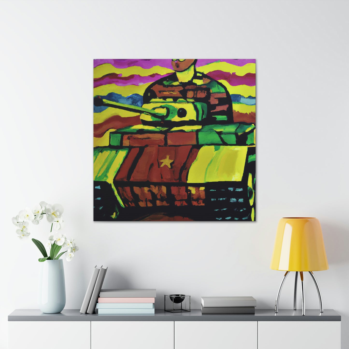 "Tank Operator in Fauvism" - Canvas