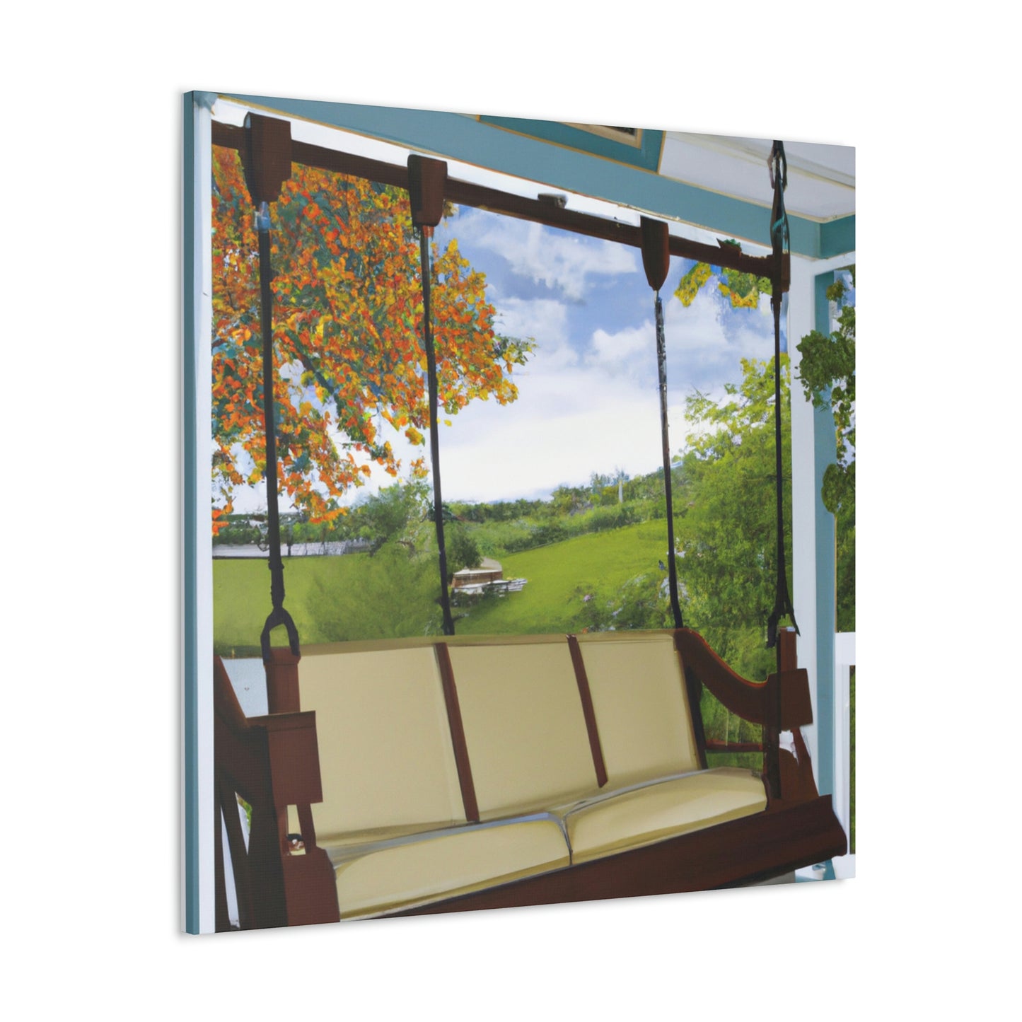 "Porch Swing in Bloom" - Canvas