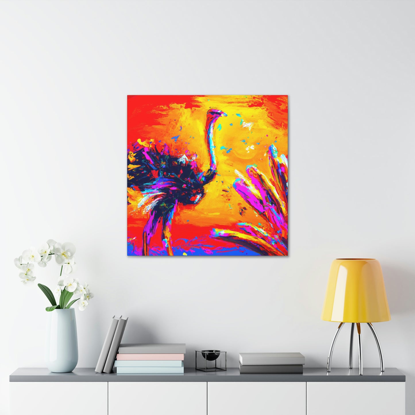 Ostrich in Abstraction - Canvas