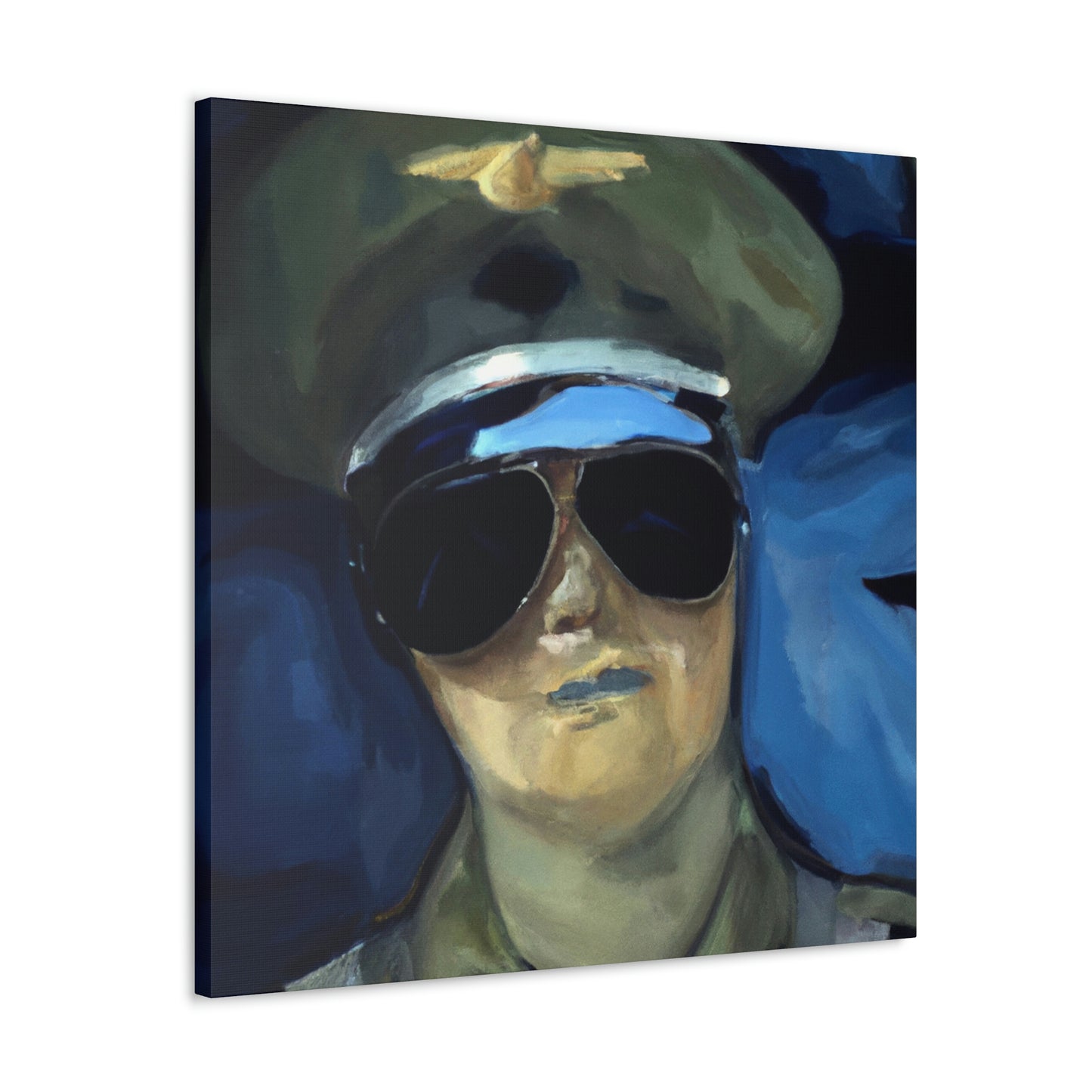 Navy Pilot Expressionism - Canvas