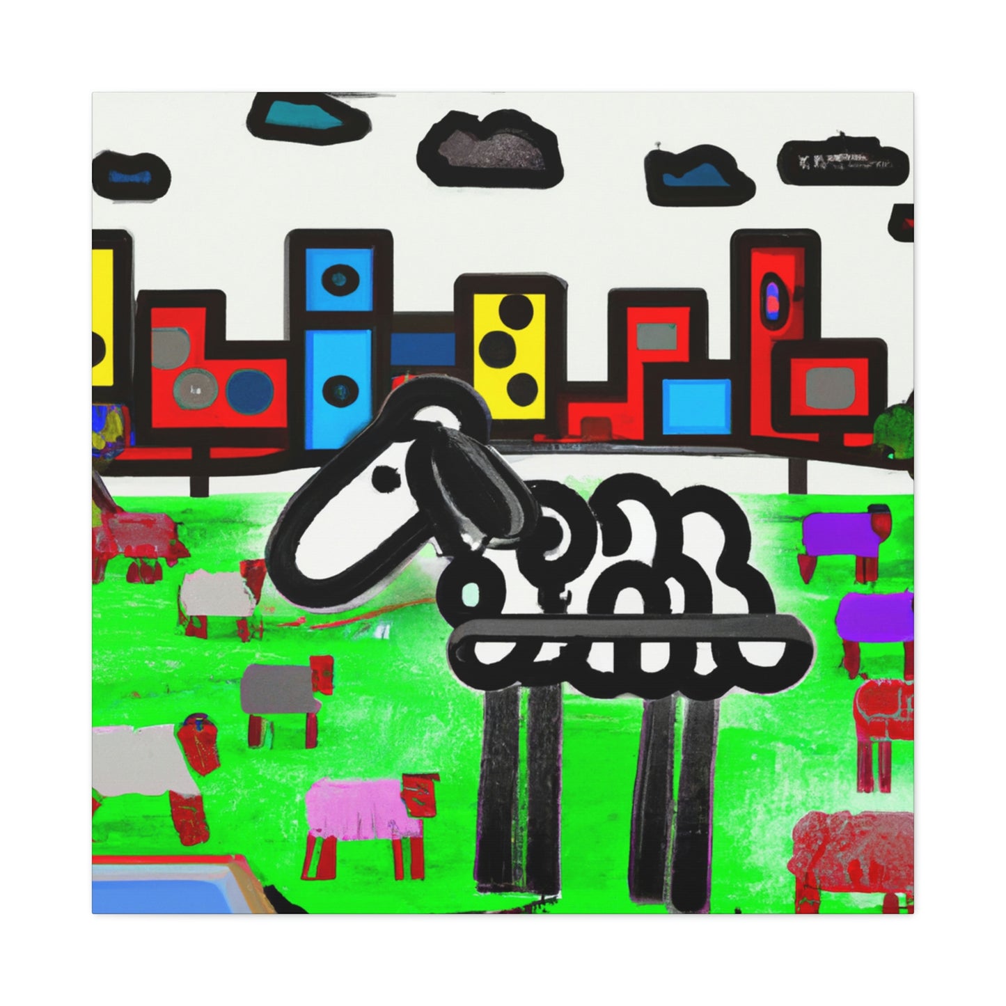 Sheep in Dreamscape - Canvas