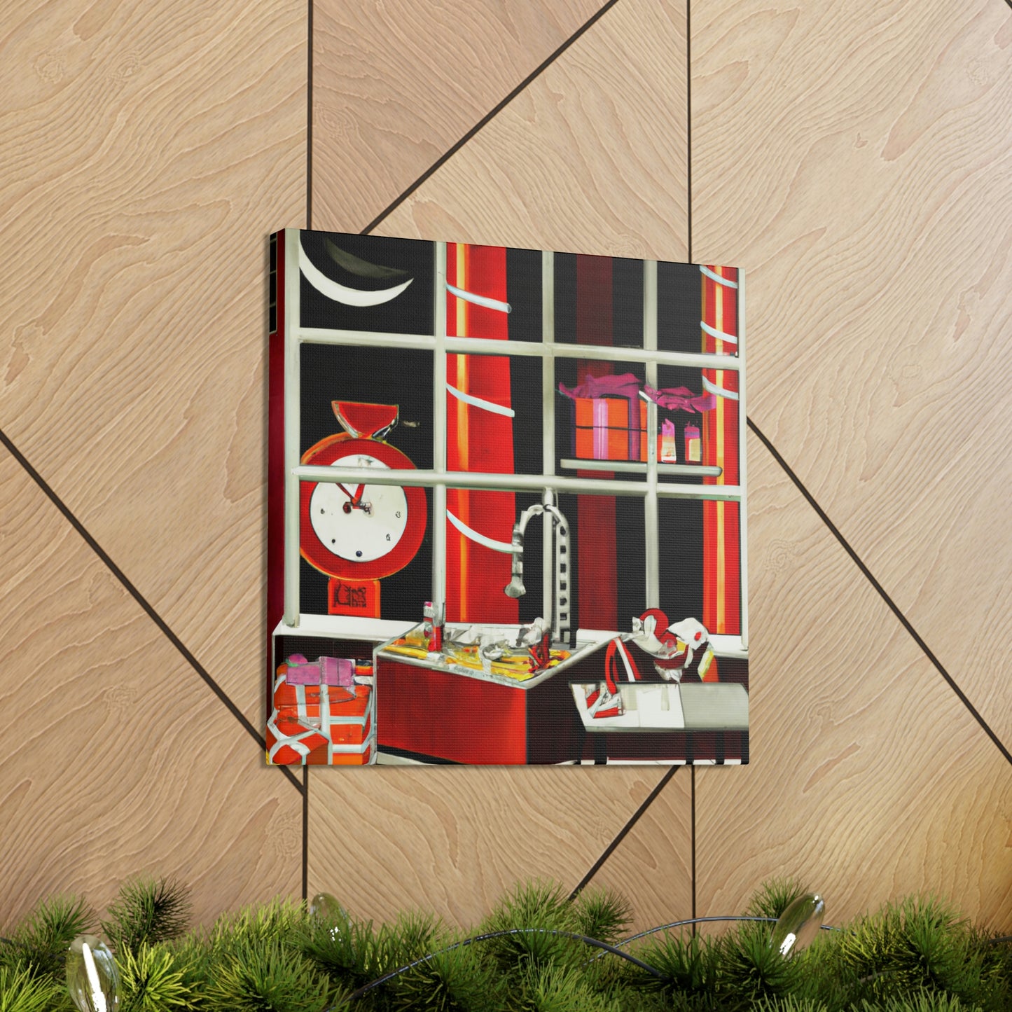 Santa's Workshop Reimagined - Canvas