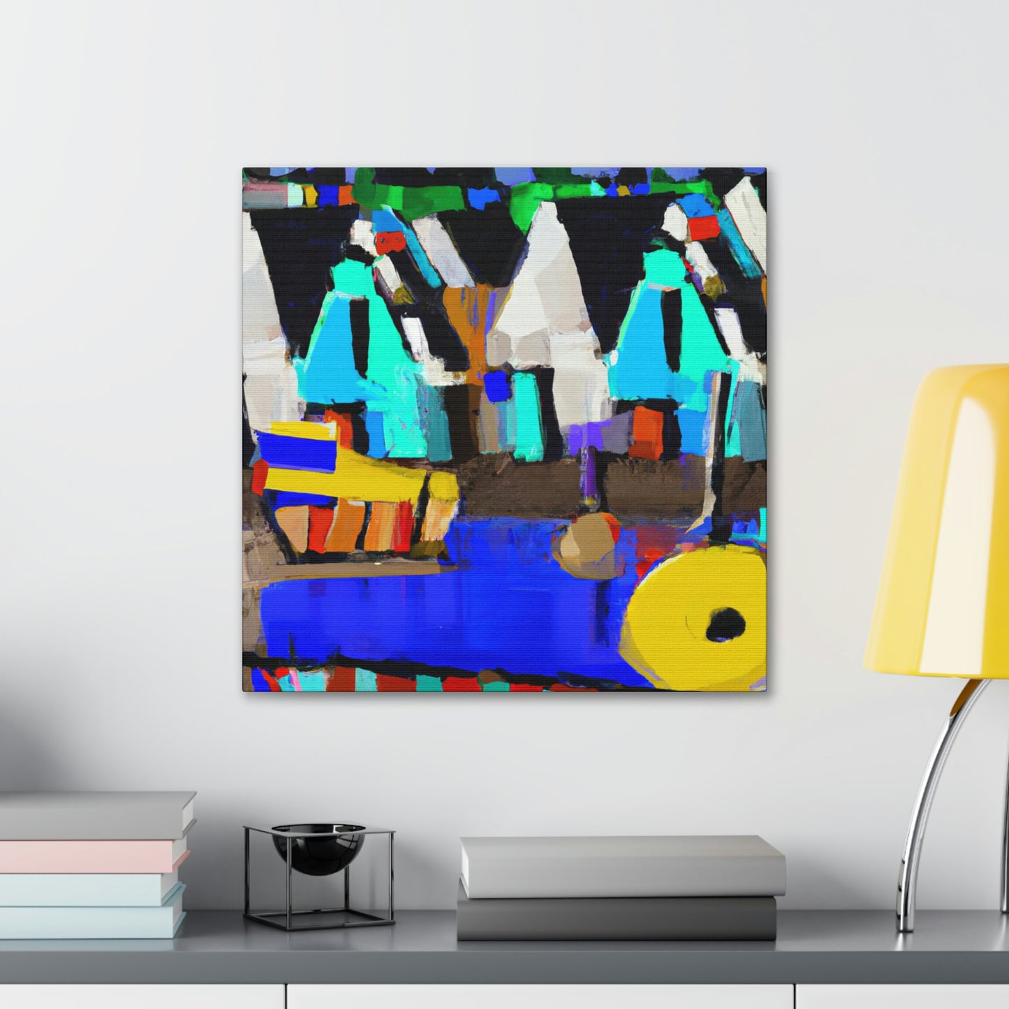 "Beach Cottage Scene" - Canvas