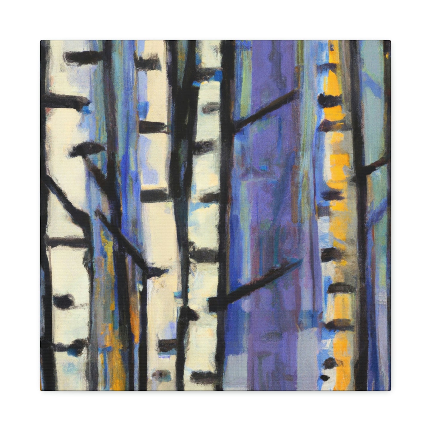 Birch Tree Expressionism - Canvas