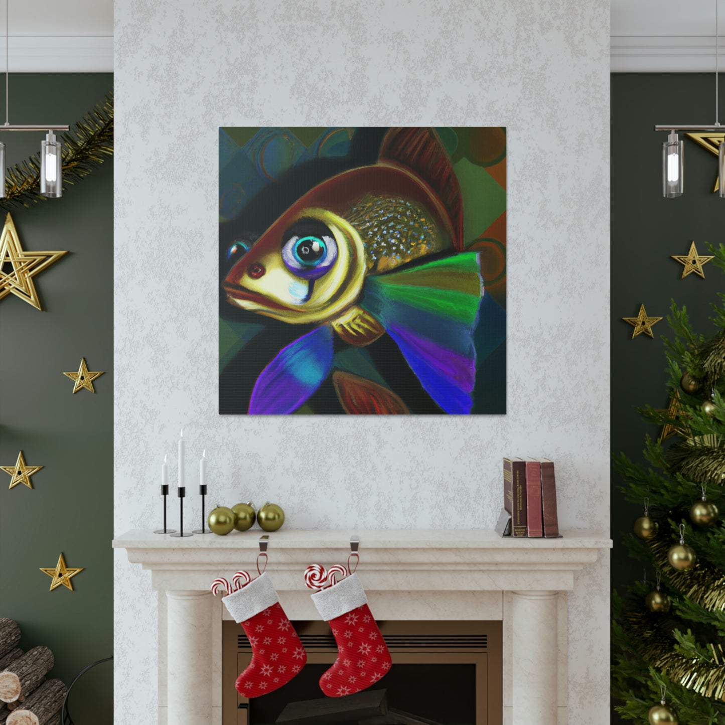 Guppy Art Deco Swirl - Canvas