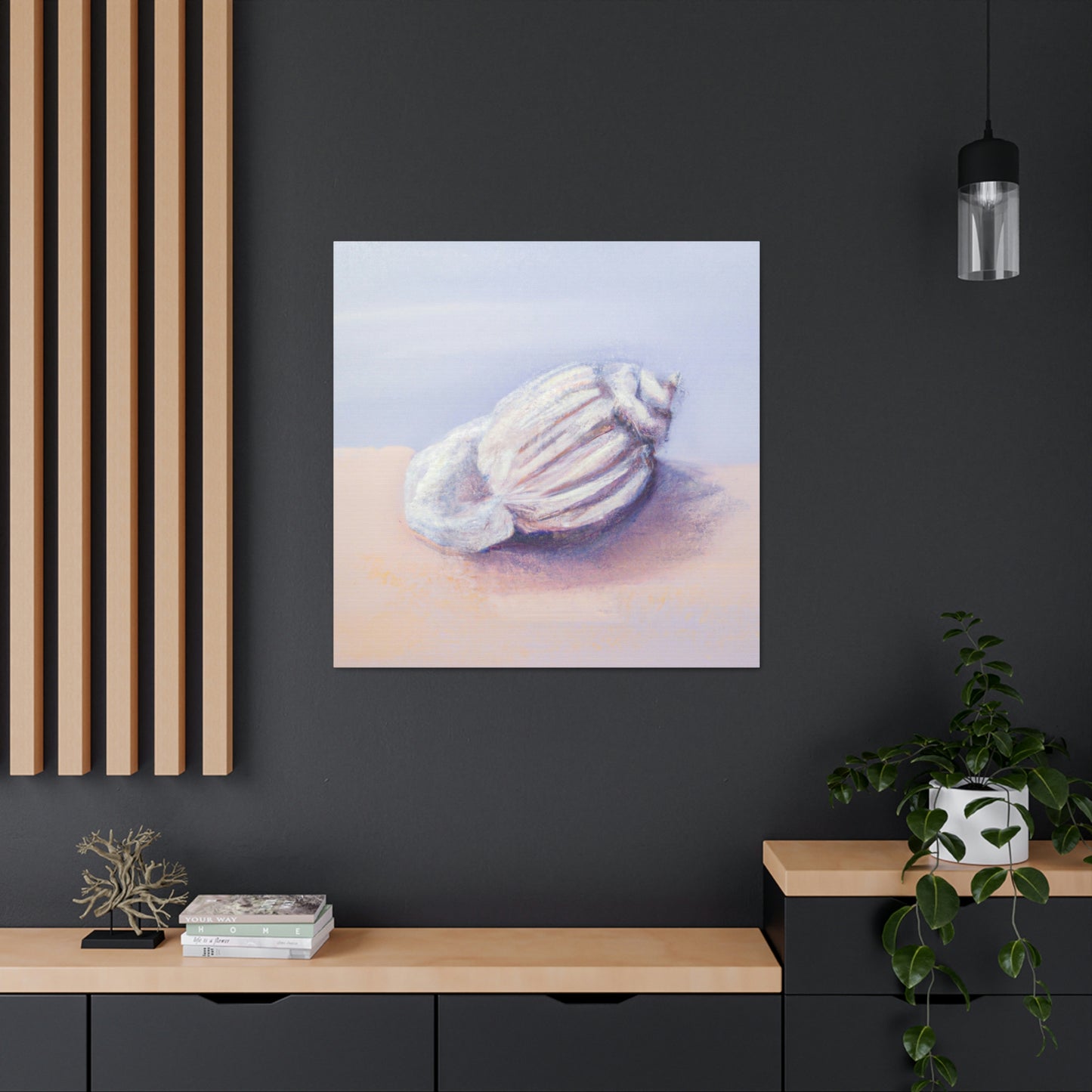 "Seashell in Moonlight" - Canvas