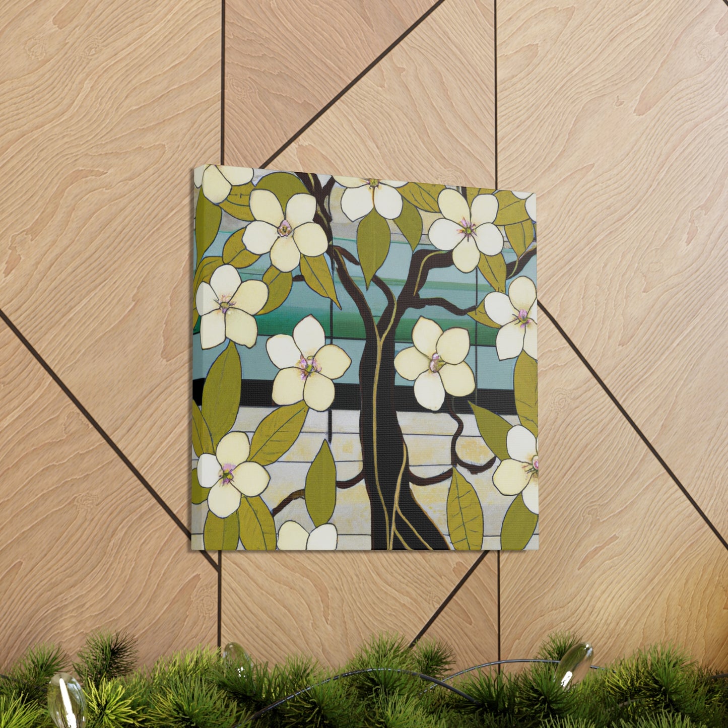 "Elegant Dogwood Bloom" - Canvas