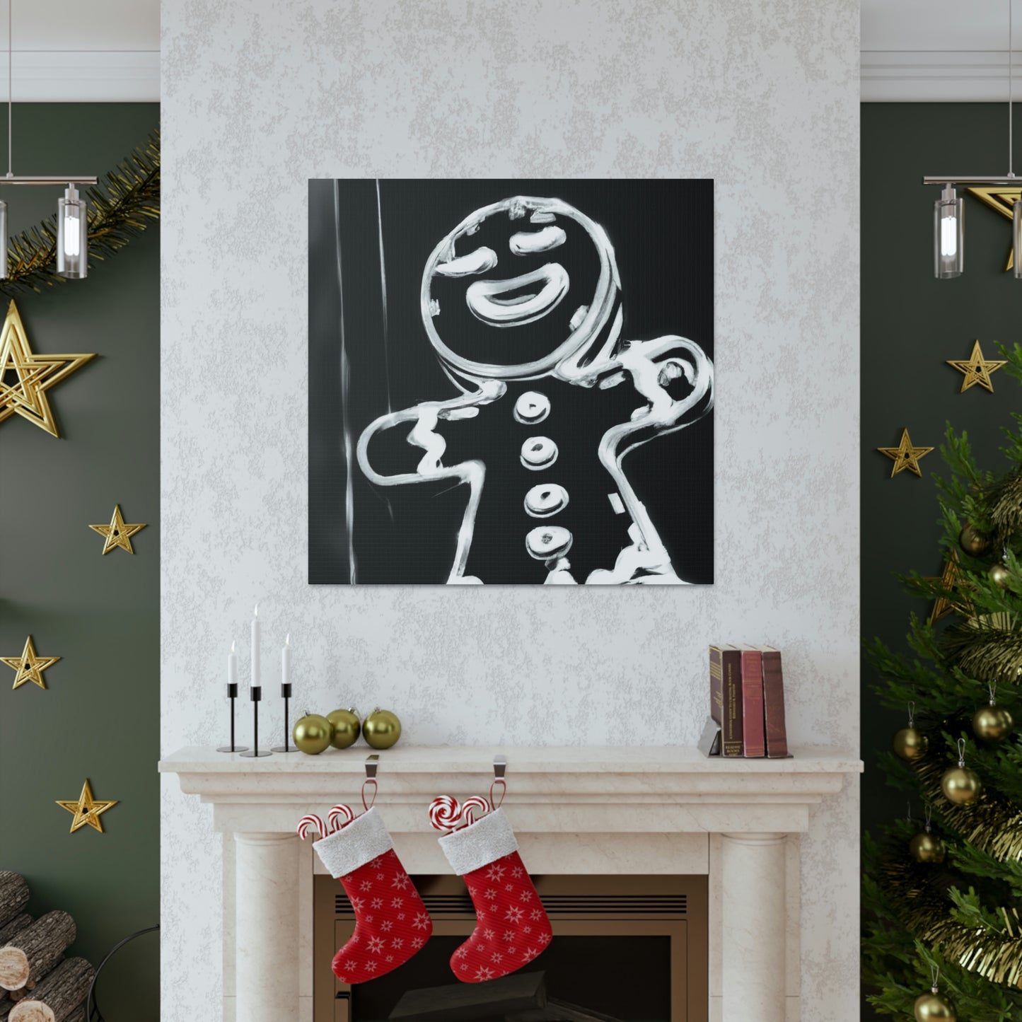 Gingerbread Man Dreaming - Canvas