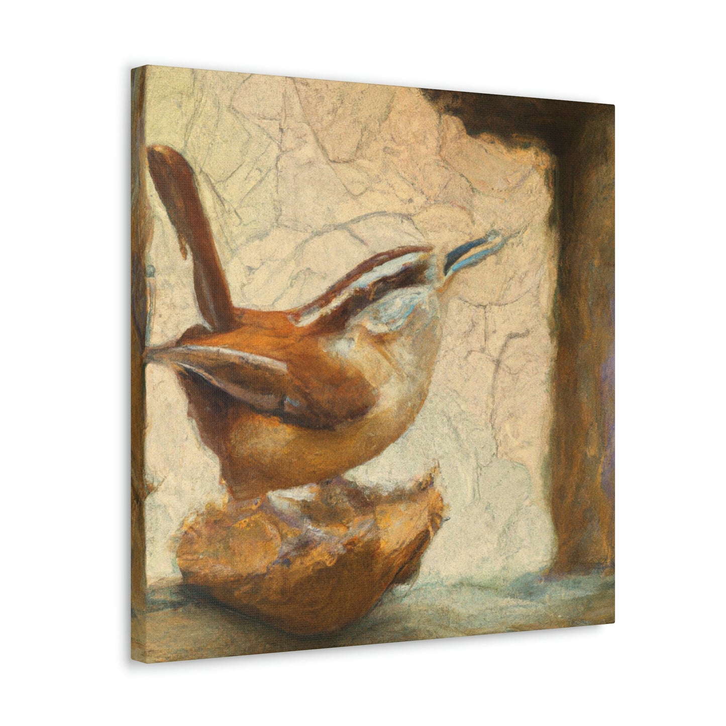 Singing Wren in Expressionism - Canvas