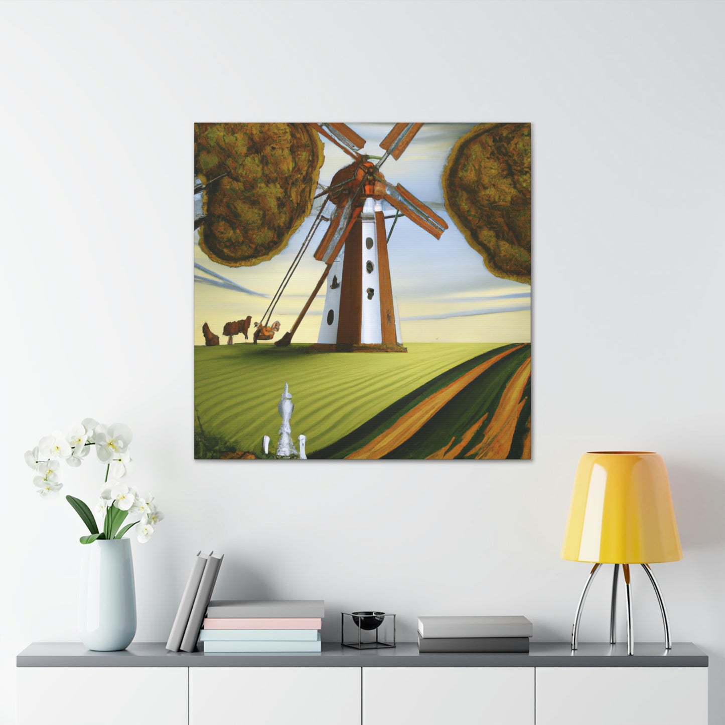 Windmill in Bloomtime - Canvas