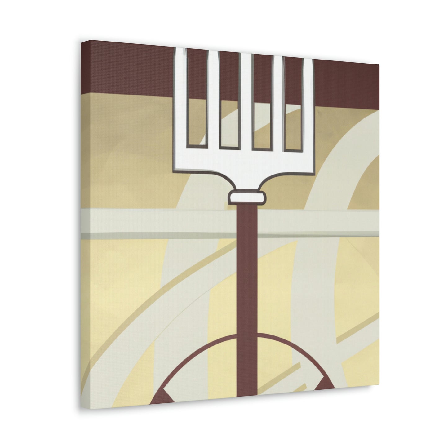 "Flamboyant Deco Pitchfork" - Canvas