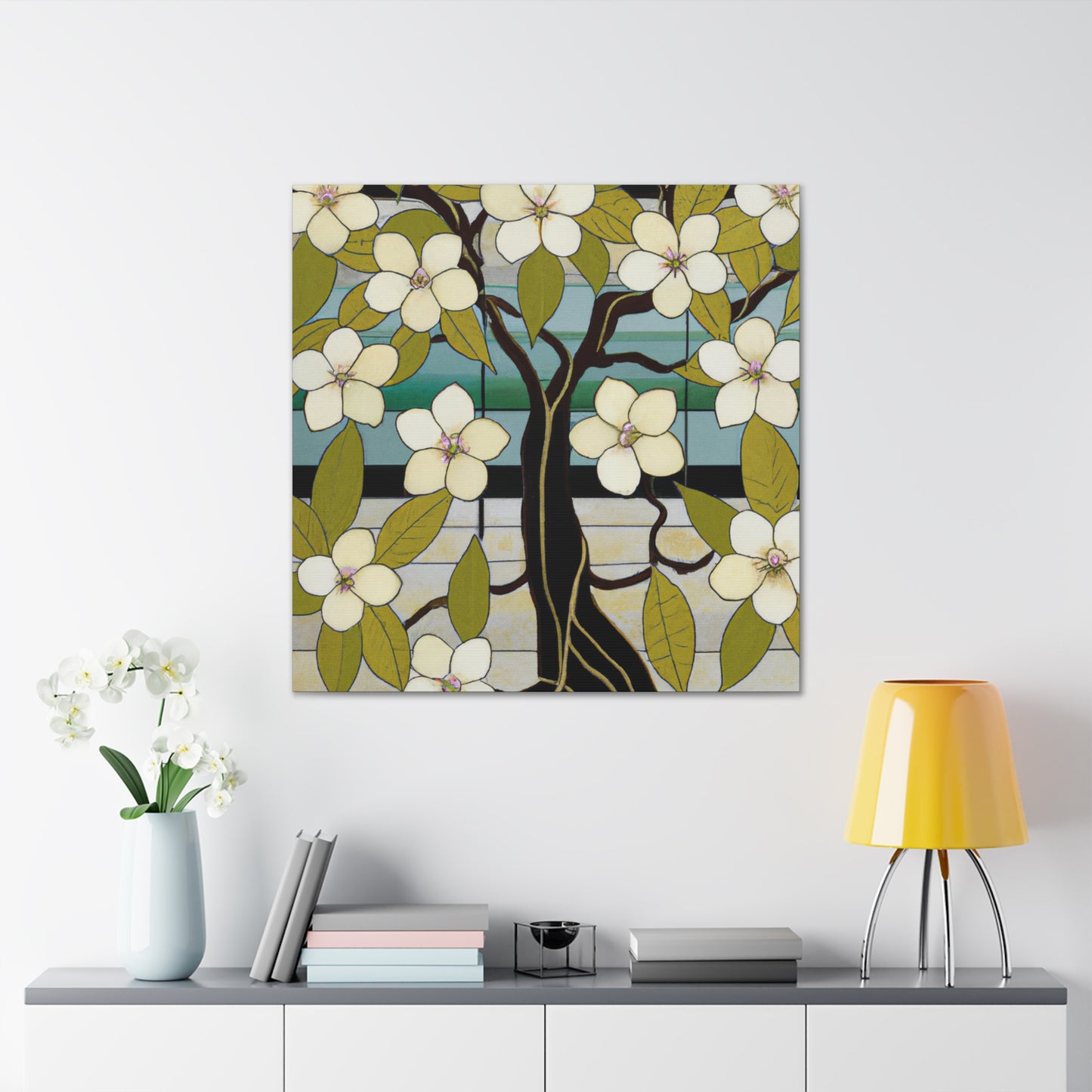 "Elegant Dogwood Bloom" - Canvas