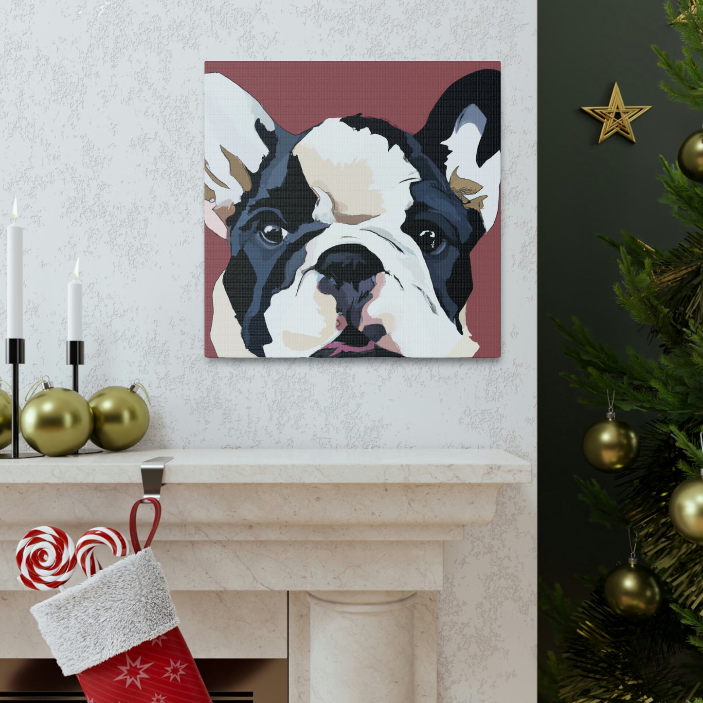 "Bulldog Minimalism Dream" - Canvas