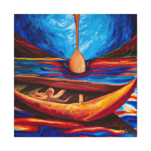 "Ethereal Canoe Voyage" - Canvas