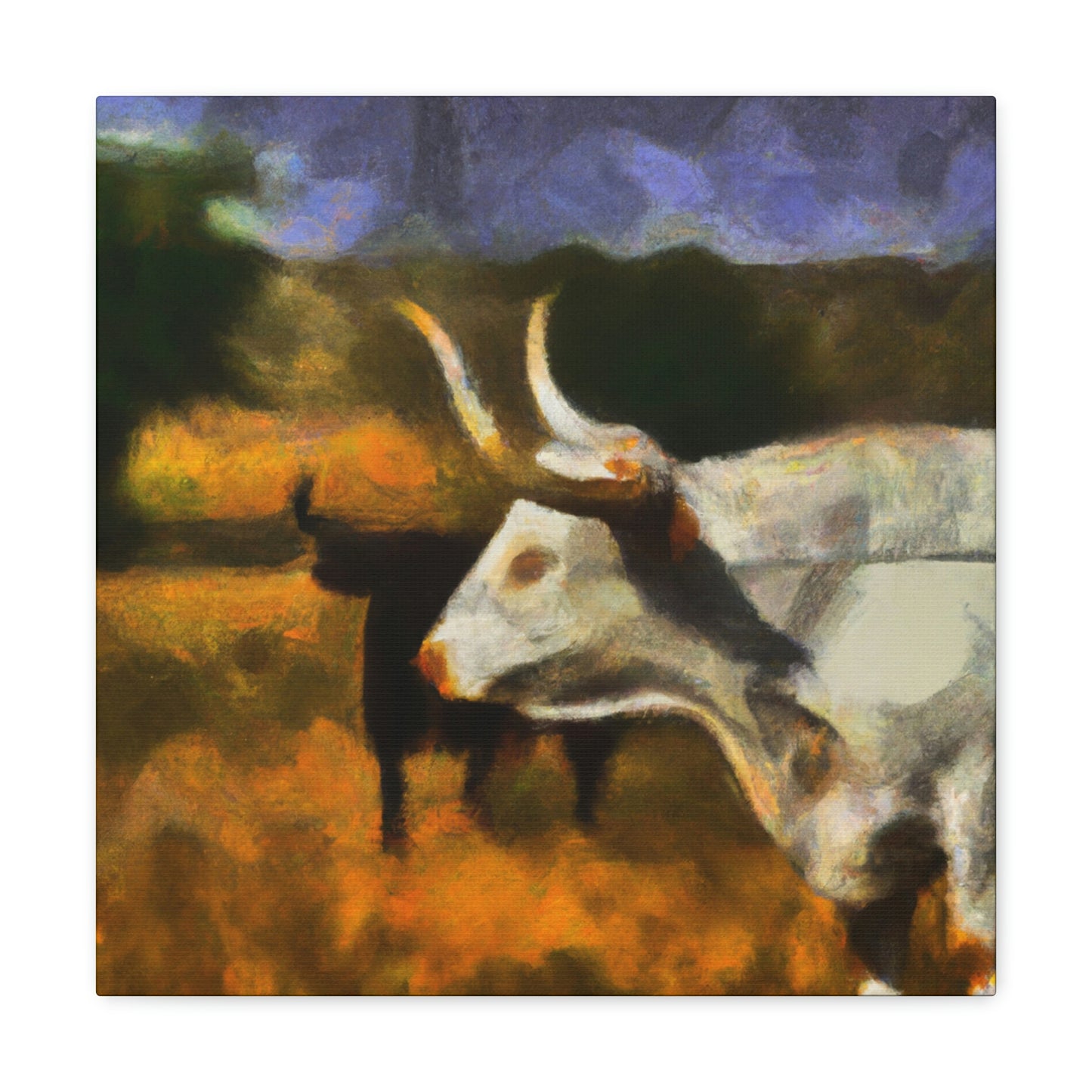 Longhorn in Expressionism - Canvas