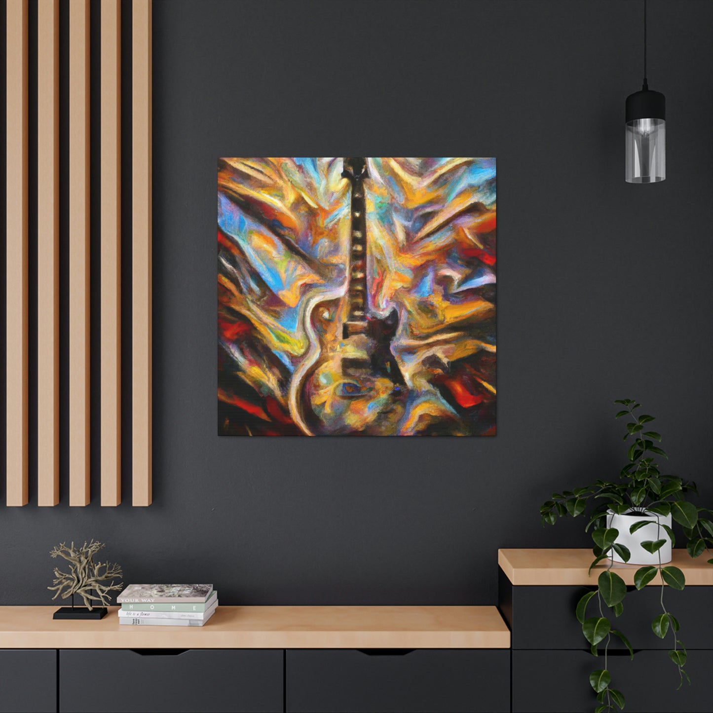 "Electric Guitar Eruption" - Canvas