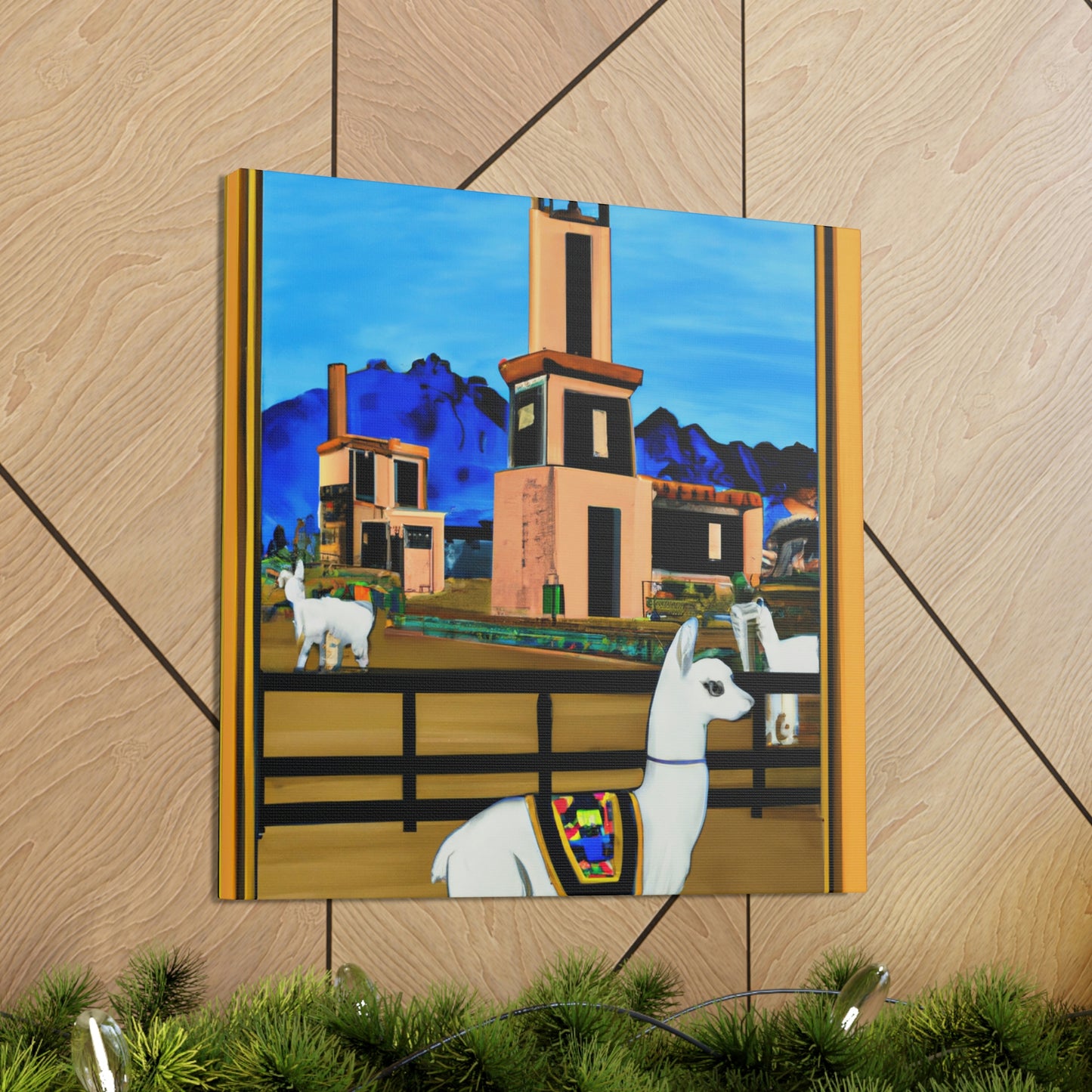 Llama Art Deco Glam - Canvas