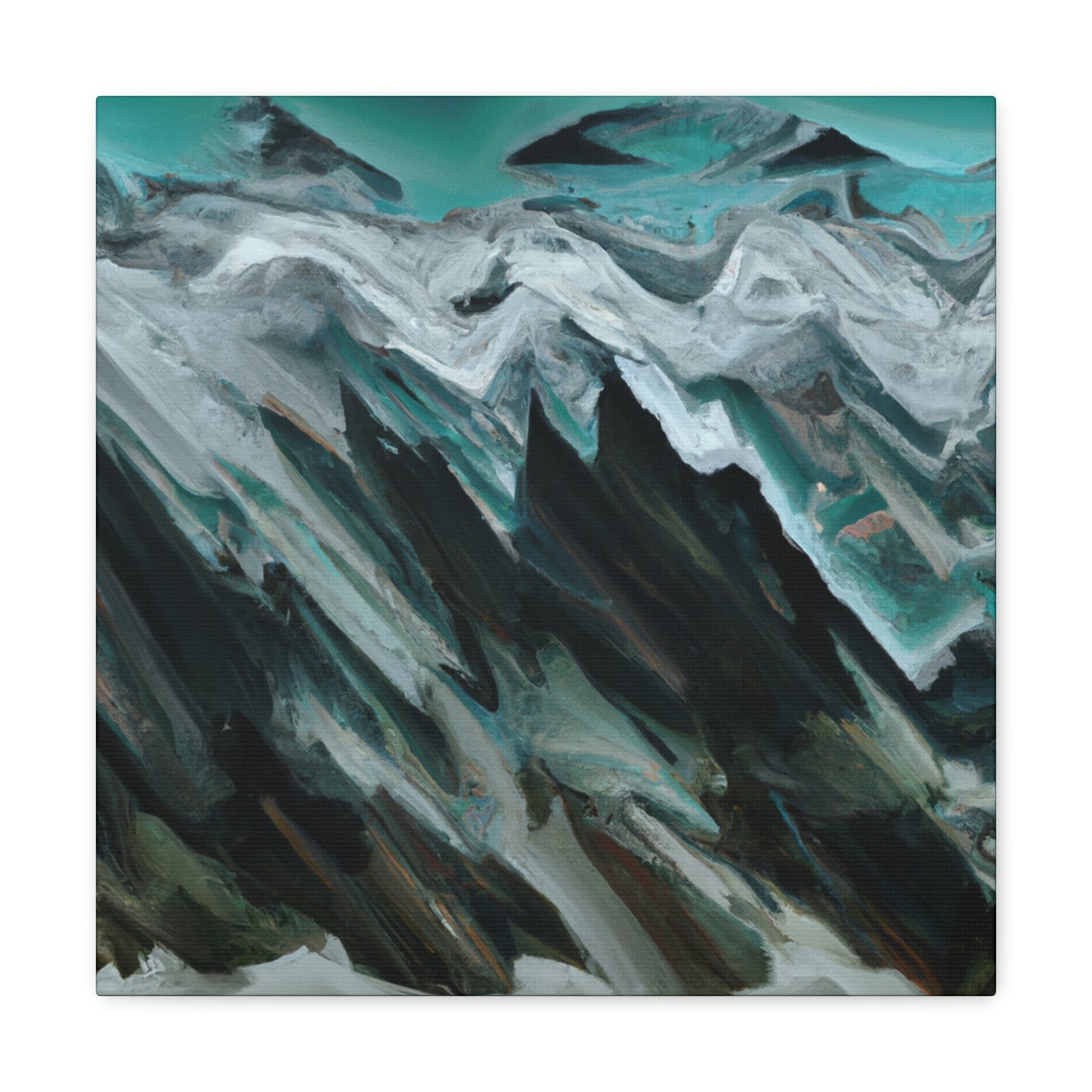 Glacier's Frozen Beauty. - Canvas