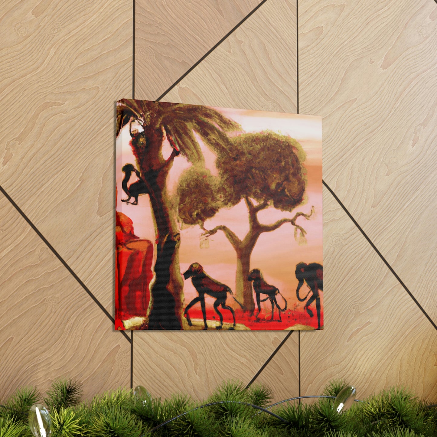 "Baboon Grandeur in Deco" - Canvas