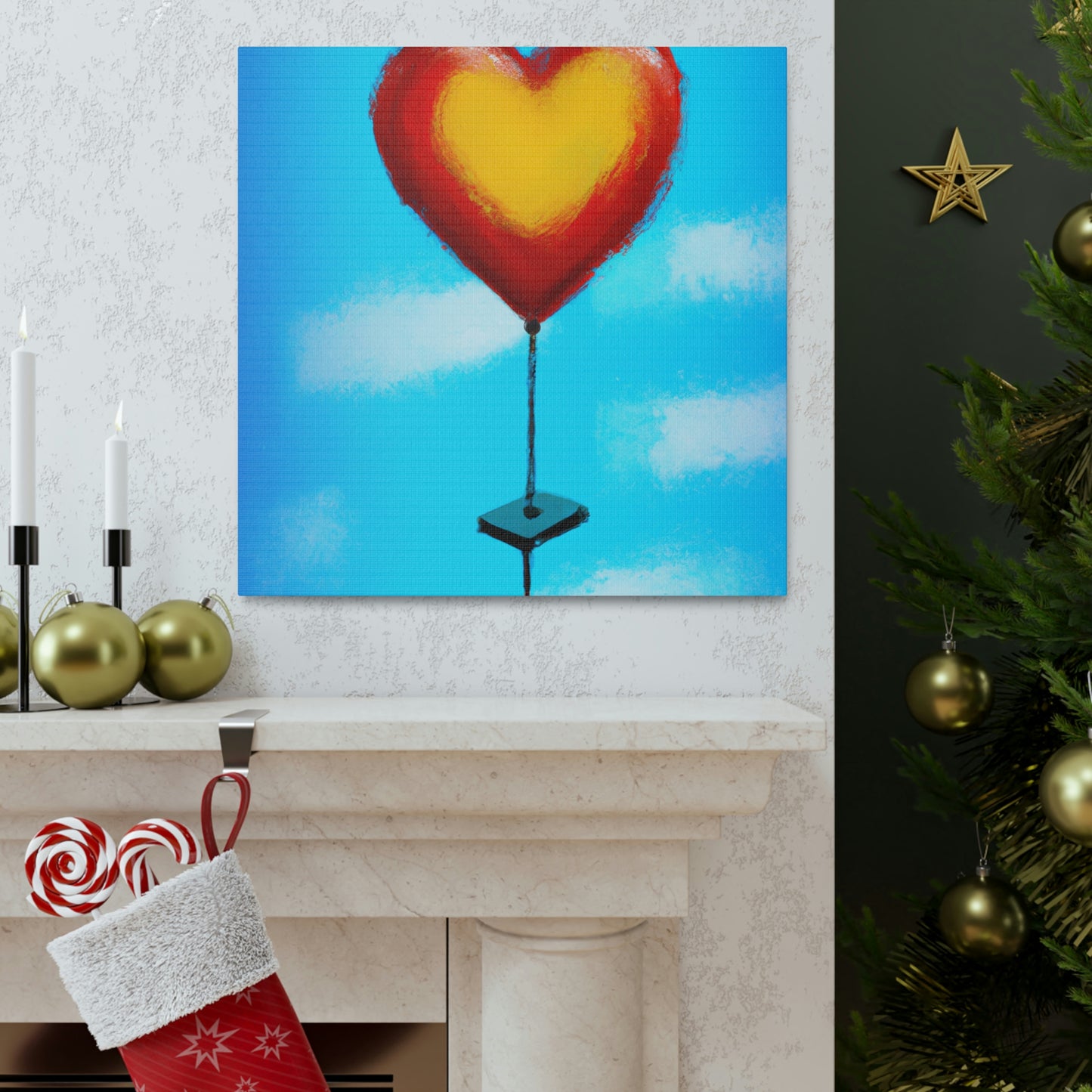 Heart Balloon Joyful Release - Canvas